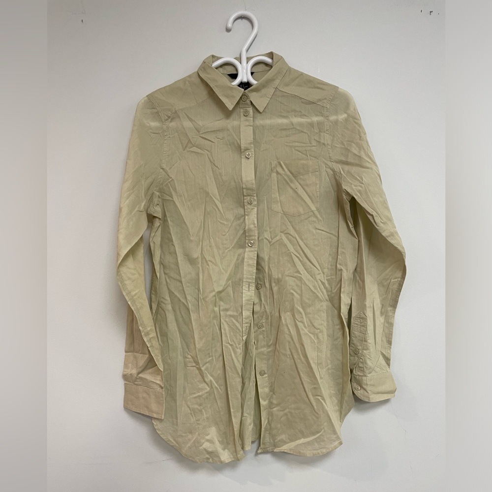H&M Tan button Up Shirt